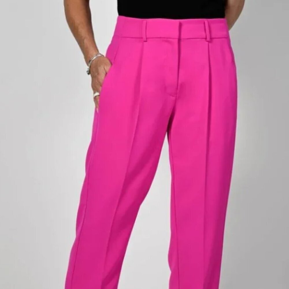 FRANK LYMAN Hot Pink Berry Slim Leg Pants‎ New - Picture 6 of 6